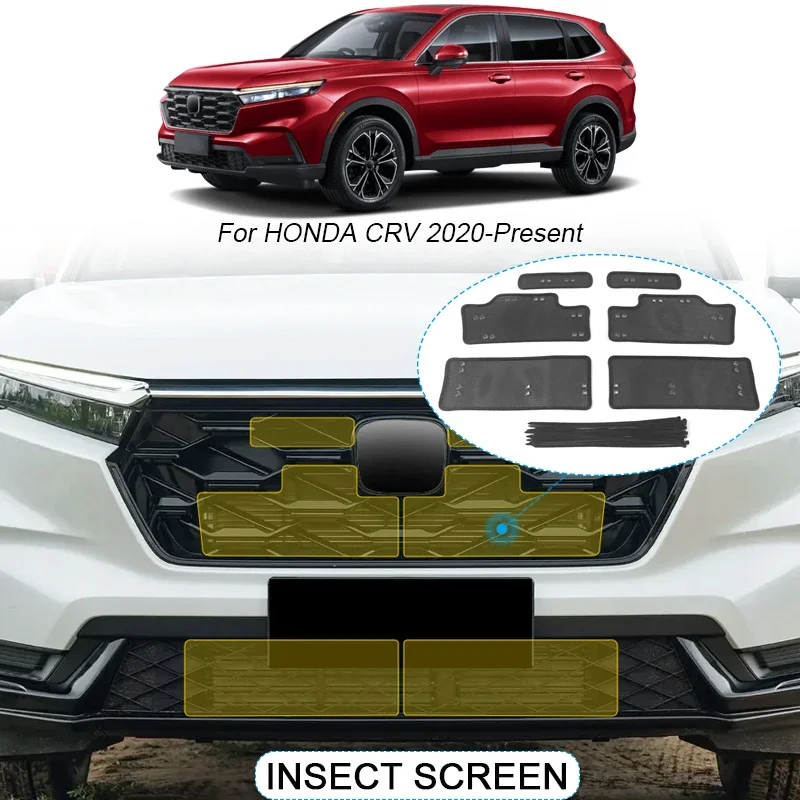 

6PCS Car Insect-proof Air Inlet Protect Cover Airin Insert Net Vent Racing Grill Filter Auto Accessory For HONDA CRV 2020-2025
