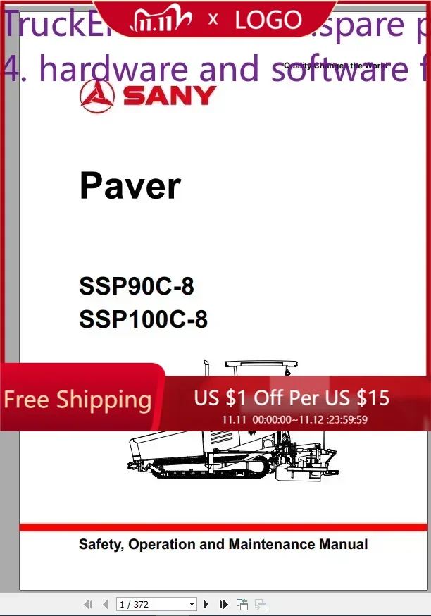 

TruckEPC3 SANY Machinery 2,95 ГБ Руководство по эксплуатации и обслуживанию, руководство по деталью, схема электрических и гидравлических схем