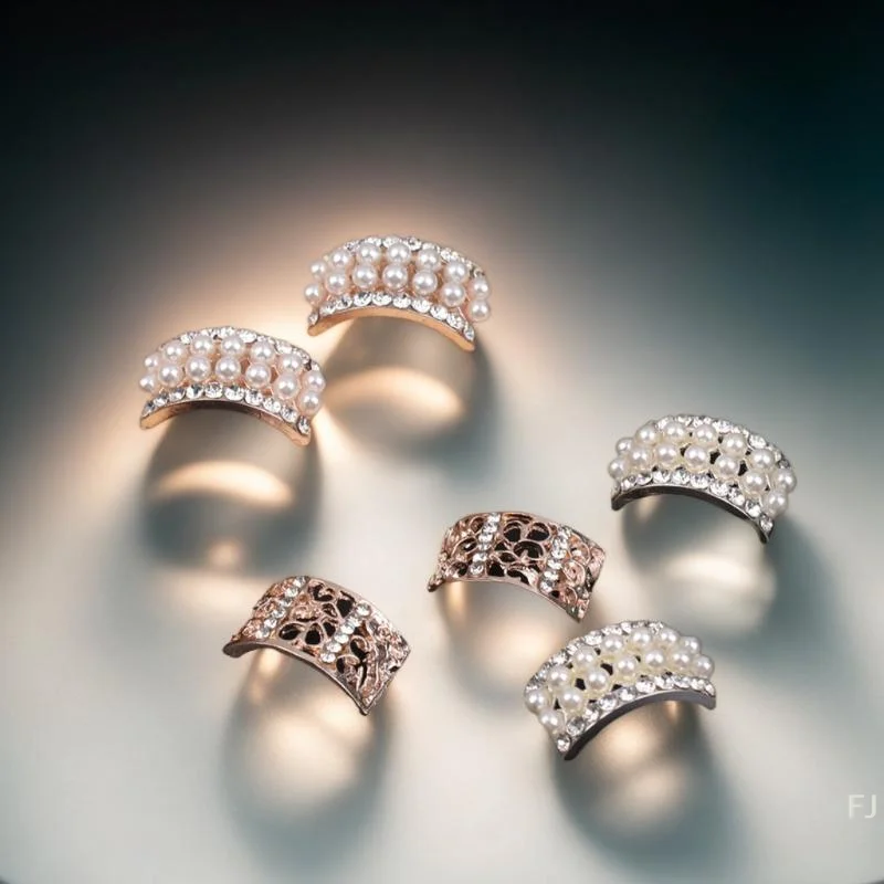 10 ชิ้นหรูหราเพิร์ลคริสตัล Rhinestone ปุ่มสําหรับ Crafting, DIY ดอกไม้ประดับ, งานแต่งงานและเครื่องประดับทํา