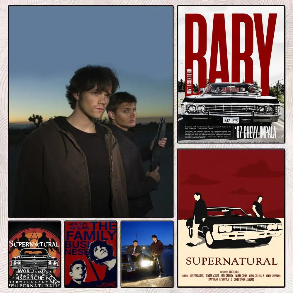 

S-Supernatural TV Play Series Poster HD Art Mural Wallart Poster Waterproof Vintage Print Decor for Home Decoration DIY