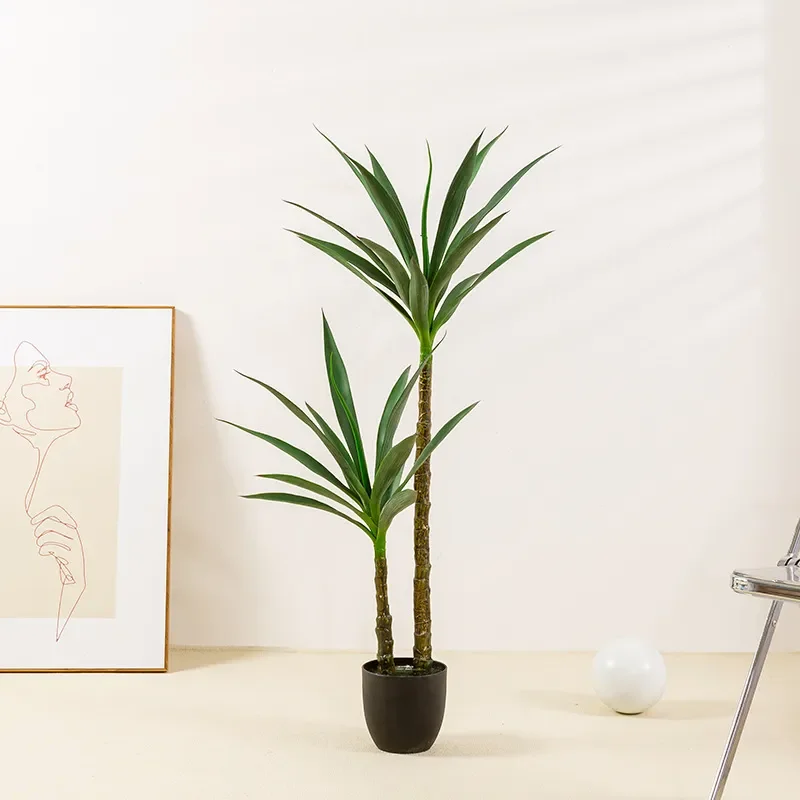 Hot Selling Artificial Sisal Tree Agave Fake Plant Potted Greenery Gladiolus Foliage Home Decor Living Room Ornament