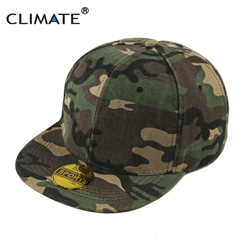 CLIMATE Camouflag Snapback Cap Youth Dancer Hip Hop Cap Cool Men Women Adjustable Cool Camouflag Baseball Snapback Caps Hat