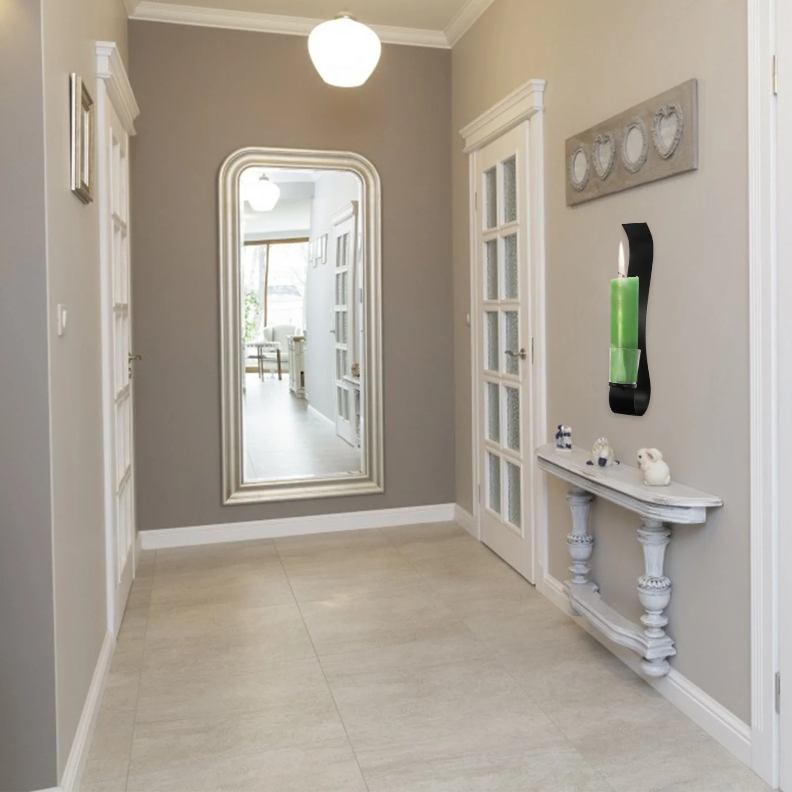 

Wall Tealight Sconce Vintage Iron Holder for Bedrooms Living Rooms Fireplace Mantel Decoration Stand Sconces