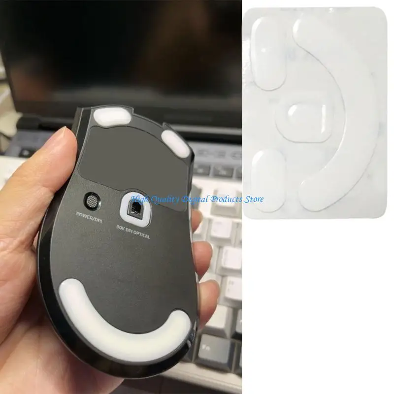 u2je 1 세트 부드러운 글라이드 흰색 마우스 피트