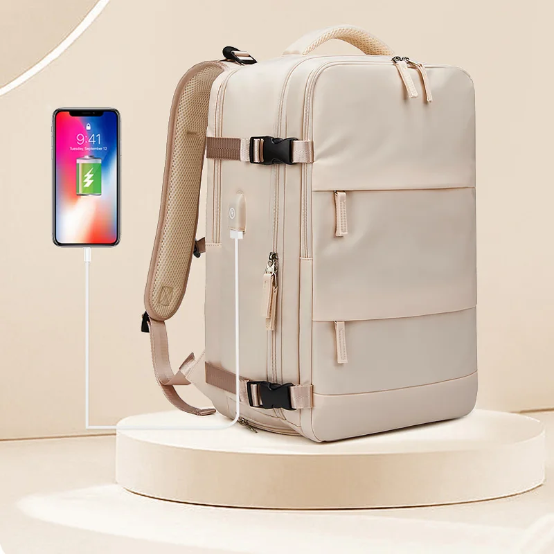 

Women Laptop Backpack 15.6inch Teenage girl USB charging school Backpack Independent Shoe bag travel Backpack outdoor Backpack