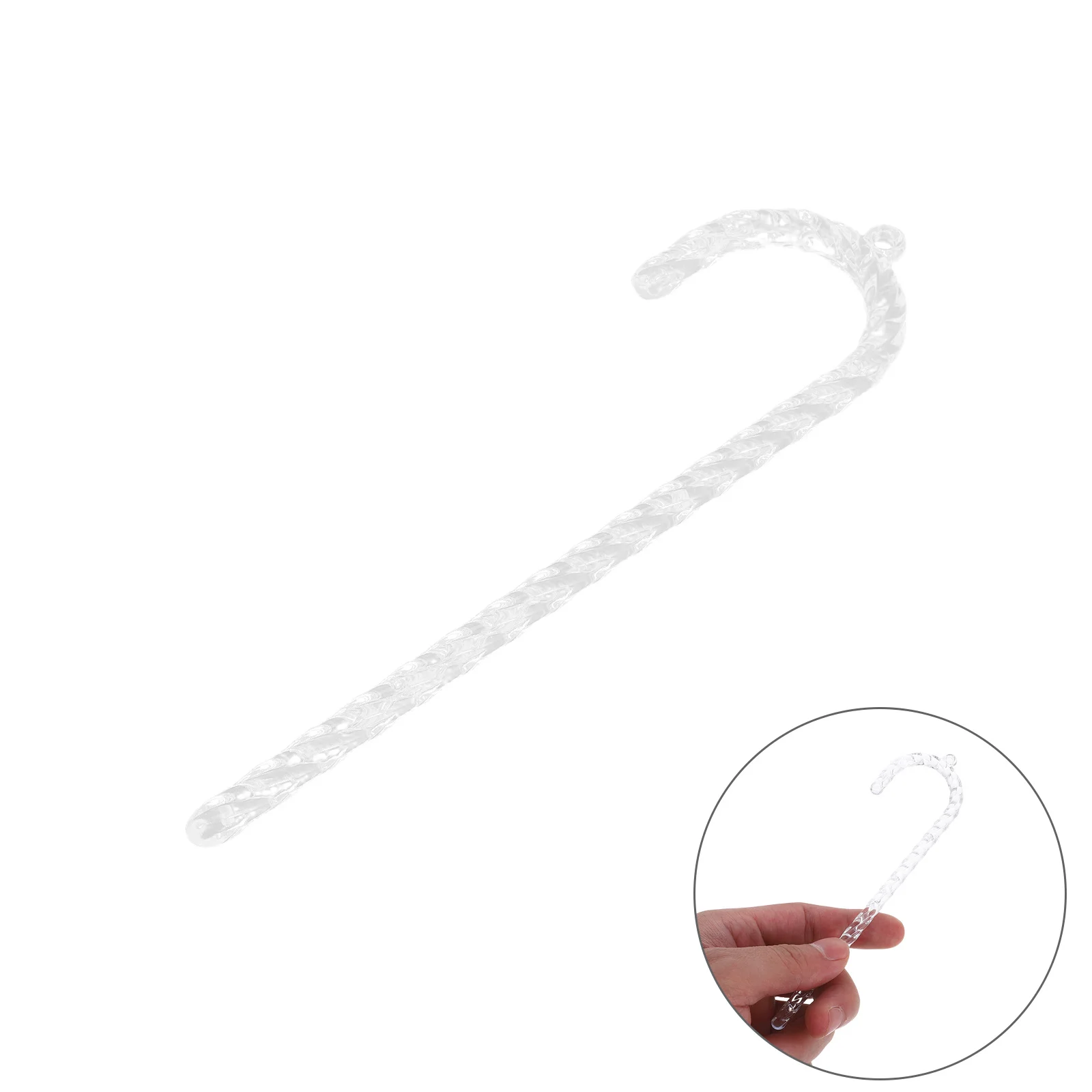 

36Pcs Crystal Candy Cane Hanging Ornaments Clear Acrylic Decorations for Christmas Tree Party Decor Holiday Home