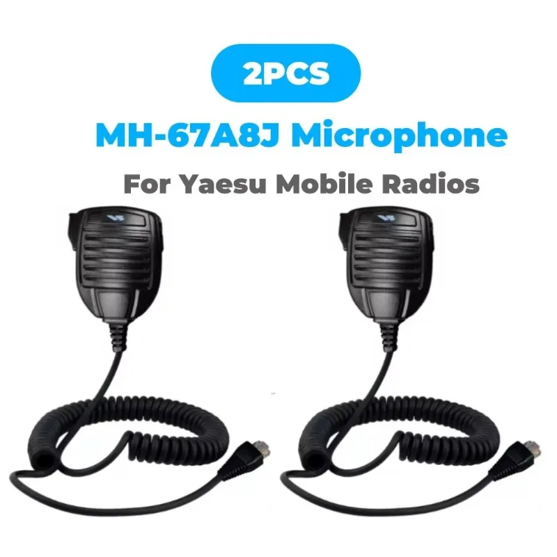 

2pcs MH-67A8J 8Pin Microphone Handheld Speaker Mic for Yaesu/Vertex Radio VX-2100 VX-2200 VX-2108 X2500 VX2508 VX2208