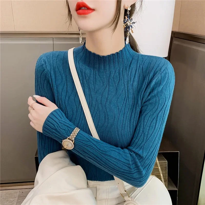 2024 Cashmere Turtleneck Women Sweaters Autumn Winter Warm Pullover Slim Tops Knitted Sweater Jumper Soft Pull Female