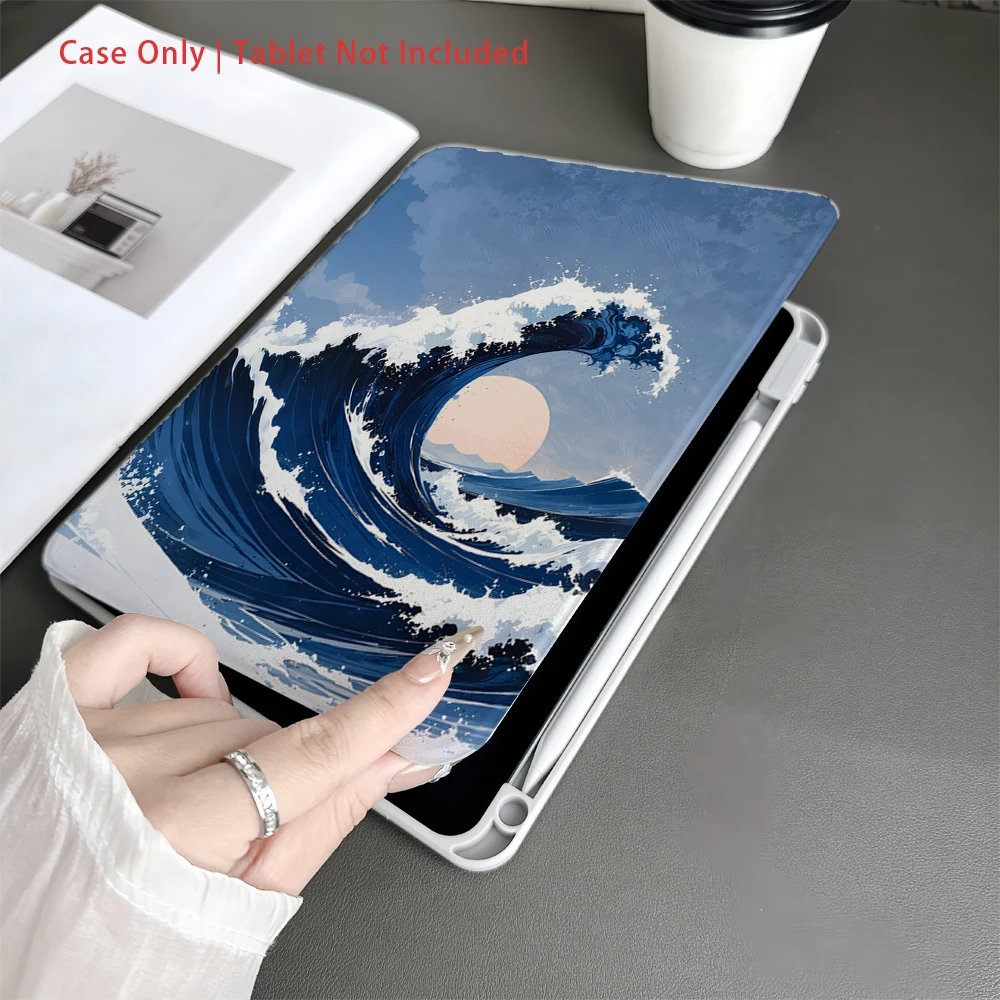 حافظة لجهاز سامسونج، حافظة كمبيوتر لوحي قابلة للطي متوافقة مع سامسونج لجهاز جالاكسي تاب S7/S8/S9