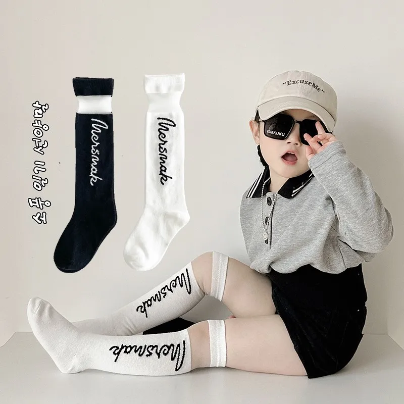 Children Socks Kids Long Sock Girls Summer Mesh Patchwork Knee Stockings 3-12 Year-old Child Baby Spring Cotton Socks