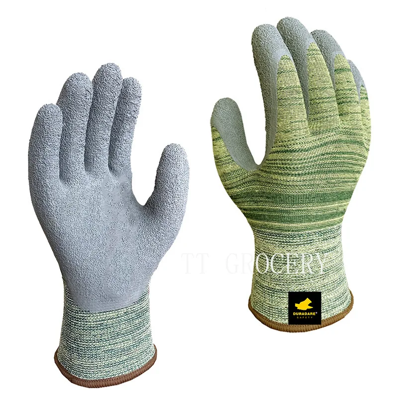 Heat Resistant Gloves 200°C - Cut Resistant Latex Coated Aramid Gloves for Kitchen BBQ Oven Grilling Industrial Use