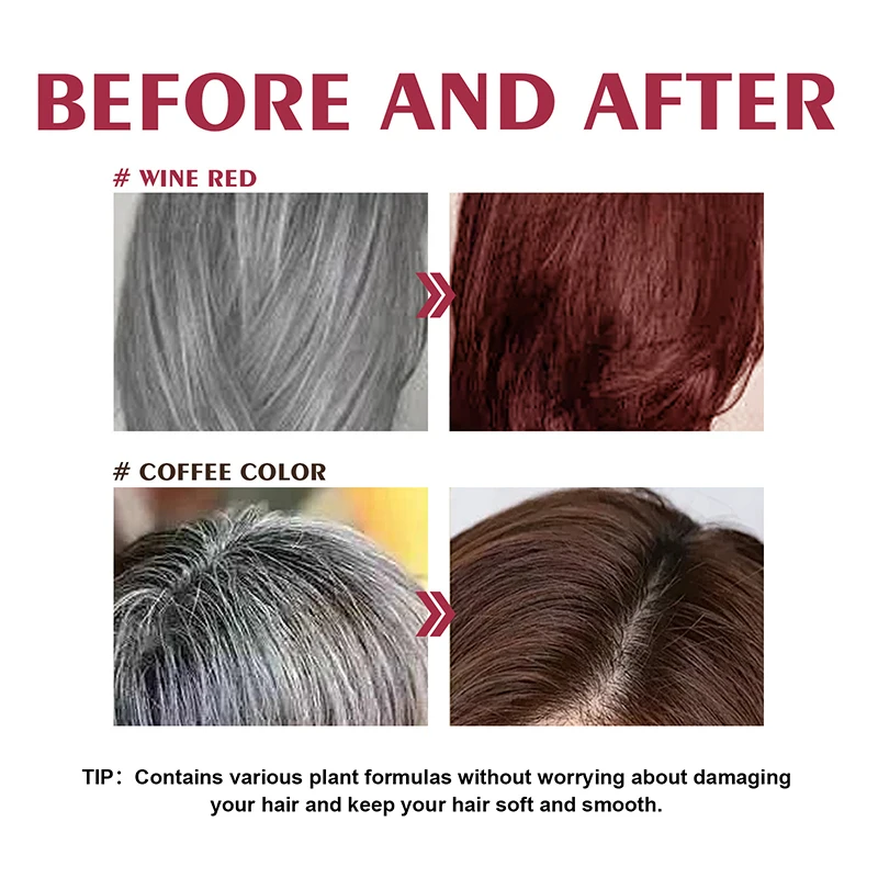 Hair Dyeing Shampoo 3-in-1 Rapid Hair Dyeing Repair Dry Cleaning Nourishing Hair Roots Restoration Hair Coloring Black Shampoo