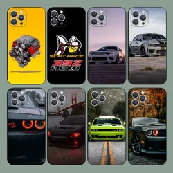 Scat Pack C-Charger 392 Hemi Phone Case For iPhone 15,14,13,12,11,Plus,Pro Max,XS,X,XR,SE,Mini,8,7 Soft Silicone Black Cover