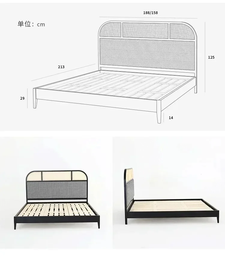 

Da vine ash wood 1.8 meters double bed master bedroom 1.5 meters bed