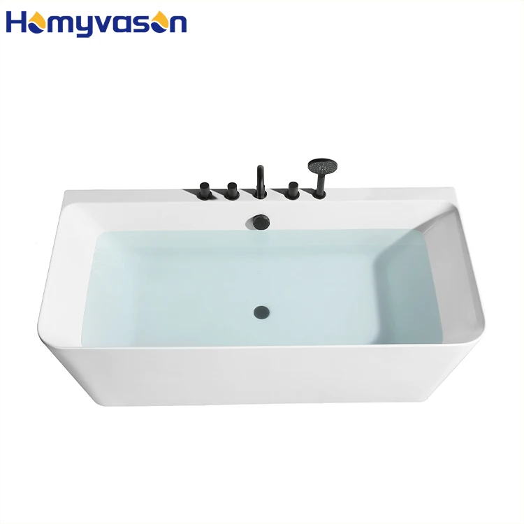 Wholesale Portable Modern Bathroom Acrylic Solid Surface Walk In Bath Tub Acrylic Two Sided Skirted Bathtub