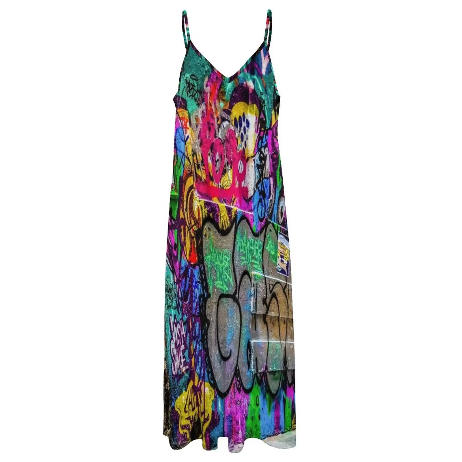 Street Art Sleeveless Dress women's clothing korea stylish Dresses gala