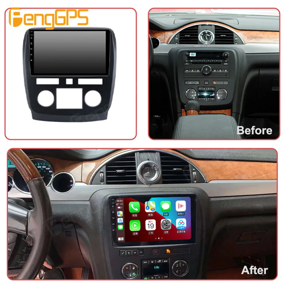 For Buick Enclave 2009 - 2013 Android Car Radio 2Din Stereo Receiver Autoradio Multimedia Player GPS Navi Head Unit Screen