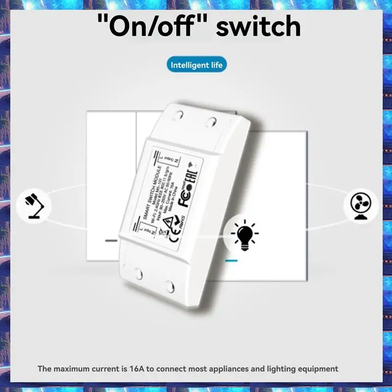 2025 16A بلوتوث مفتاح ذكي مع 3 مجموعة لوحة التحكم عن بعد الصناعية الصف التبديل تويا المنزل الذكي التتابع قواطع ، 16A الأزرق #1