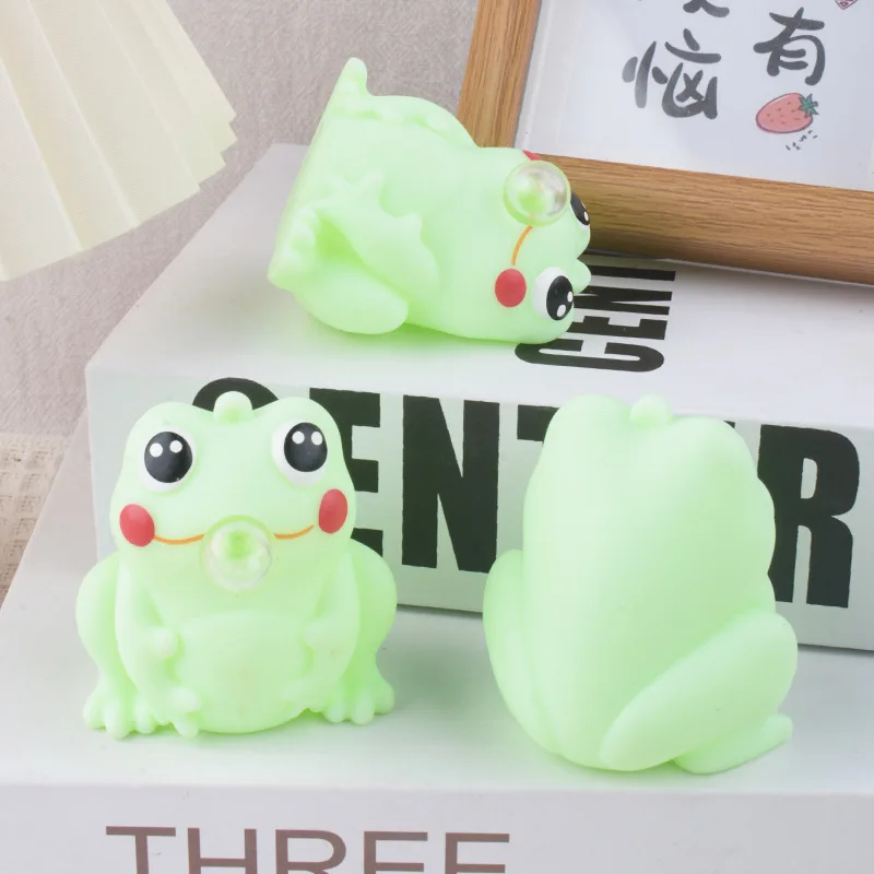 Simpatico rana animale sputo bolla antistress pizzico giocattoli per bambini novità regalo ufficio divertente sfiato giocattolo ornamenti decorativi per il desktop