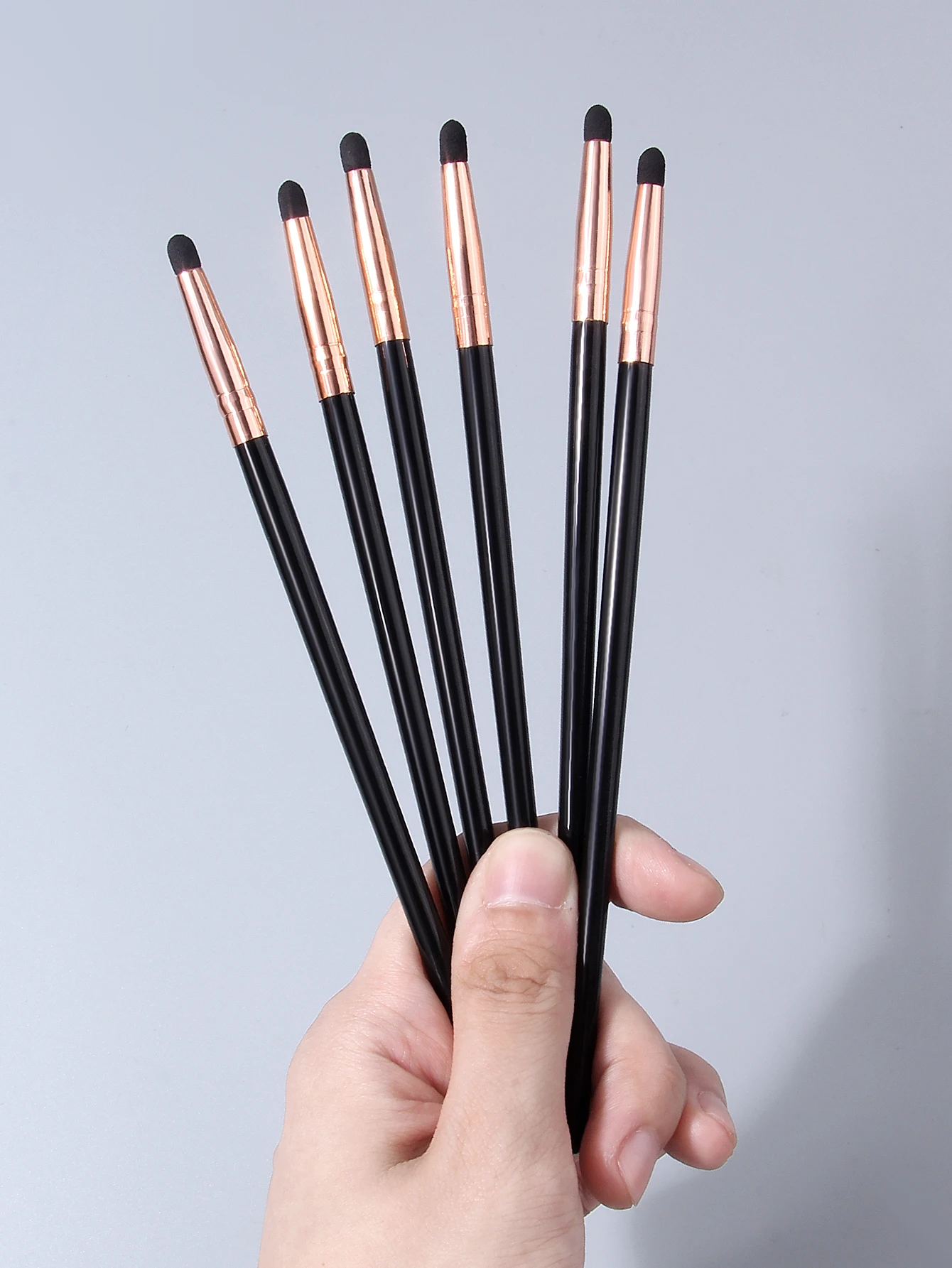 1 Stück/6 Stück Schwamm-Make-up-Pinsel-Set, Unisex, Concealer-/Lidschatten-/Tränenrinnenpinsel für flüssiges und cremiges Make-up, ideales Kosmetikgeschenk – Detail 6