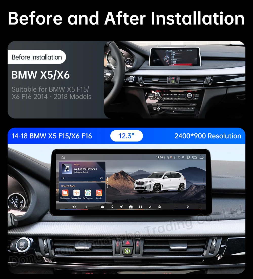 Car Radio Multimedia Player for BMW X5 F15 X6 F16 2014 - 2018 NBT EVO System Android 15 GPS Navi Carplay Auto Tools BT 4G WiFi