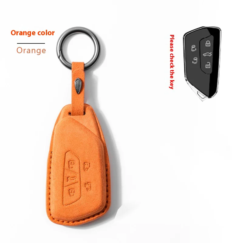 جلد الغزال لشركة فولكس فاجن فولكس فاجن جولف 8 MK8 ID.3 ID.4 كوبرا اوكتافيا A8 سيات ليون MK4 2020 2021 فورمينتور تاراكو حافظة مفاتيح السيارة فوب #4