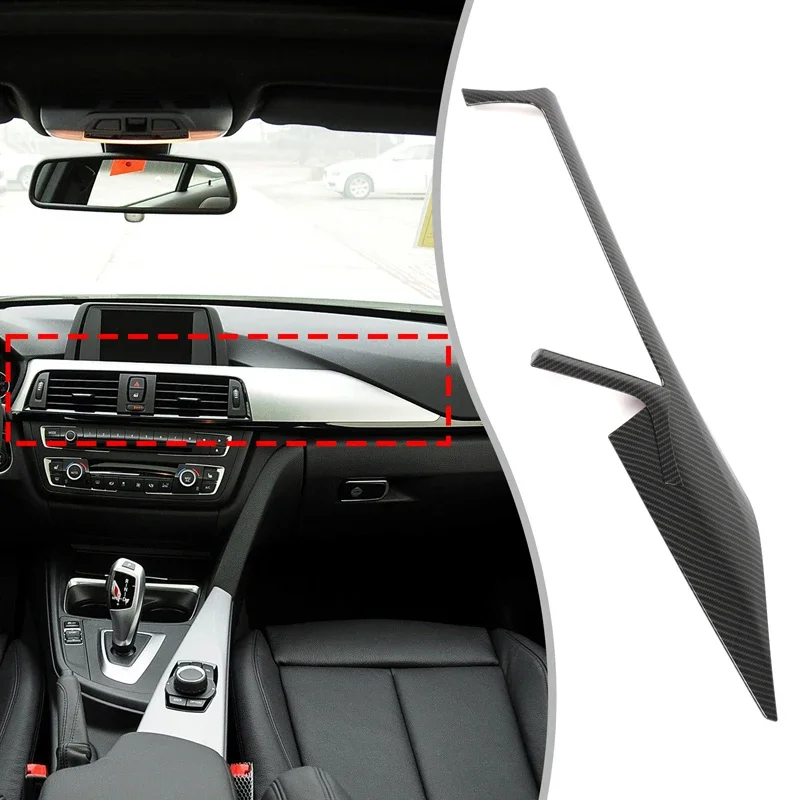 ABS Carbon Fiber For BMW 3 Series F30 F31 F34 2013-2019 Car Dashboard Decorative Panel Stickers Car Interior Accessories LHD