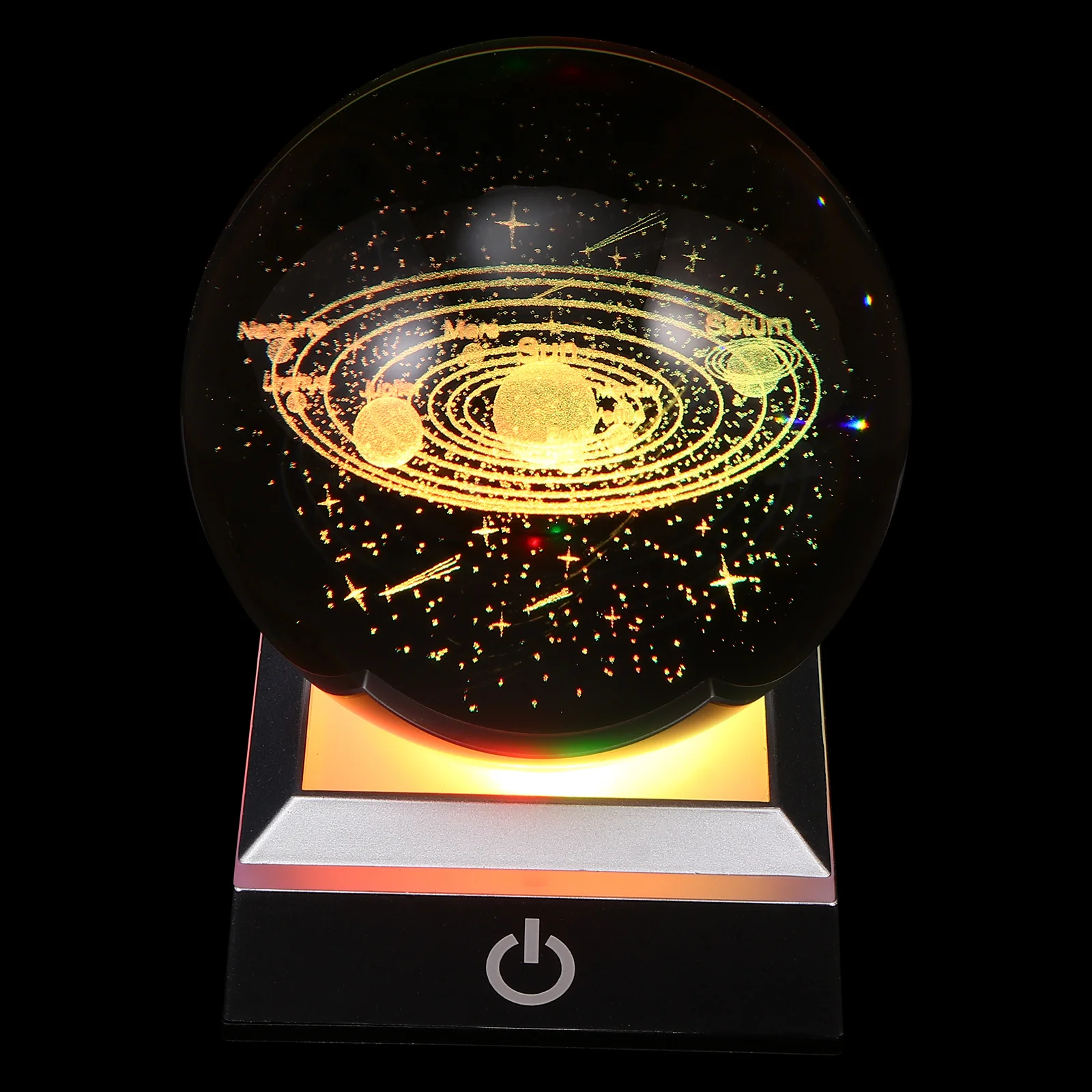 

Crystal Ball Ornament Decorative Light Planetary Desktop Solar System