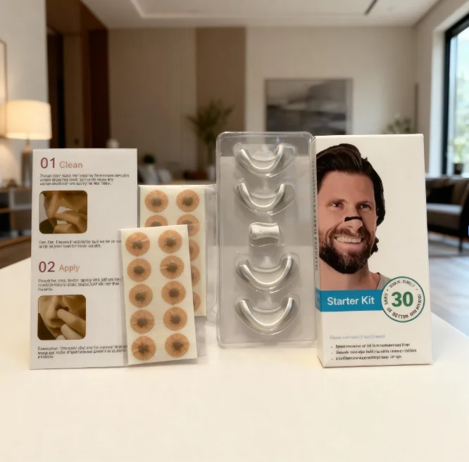 

Magnetic Nose Strips for Easy Breathing | Sport & Sleep Nasal Dilator Starter Kit | Snore Reduction & Oxygen Boost