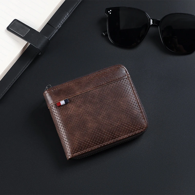 2024 Best-selling New Fashion Men's Short Wallet Coin Coin Bag Multi-card ID Bag Men's Money Clip Wallet  Purse