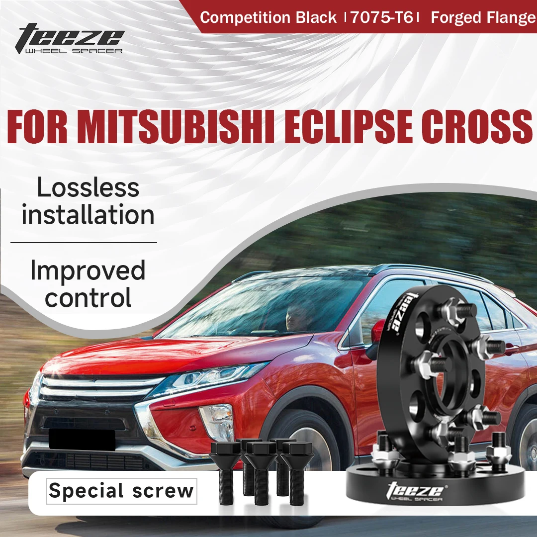 

Teeze 2/4pcs 5x114.3 CB 67.1 M12 x 1.5 Hub Centric Black Forged wheel spacer For Mitsubishi Eclipse Flange Plate15/20/25/30/35mm