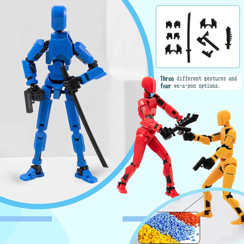 Titan T13 Action Figures Lucky Dummy 13 Robot Anime Figures Fidget