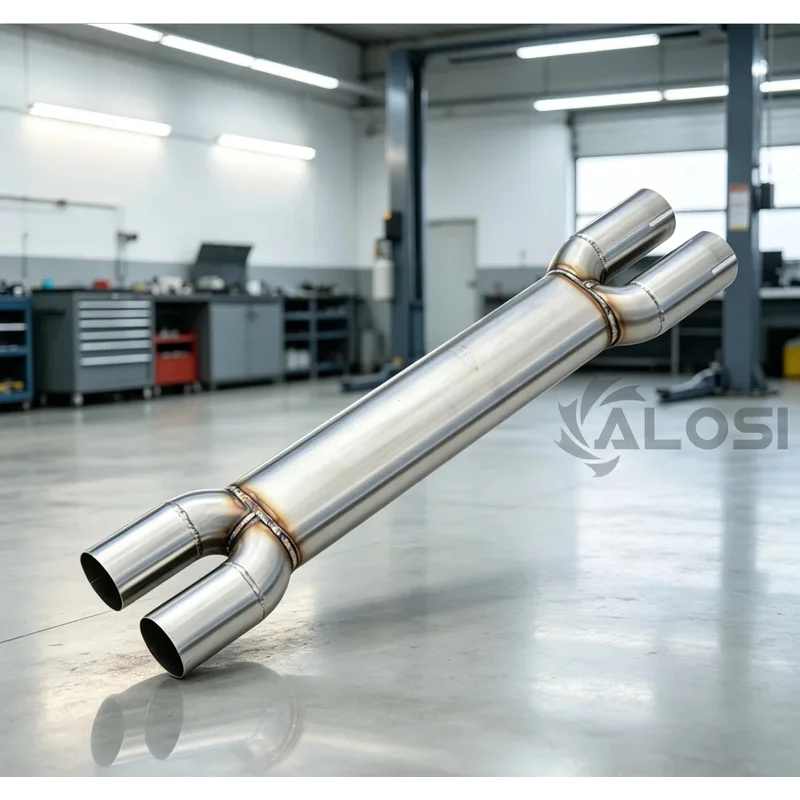 T304 Stainless Steel 4 Inch X-Pipe Middle Section Exhaust for Maserati Gran Turismo 4.2 4.7L V8 2008-2018 Performance Mid Pipe