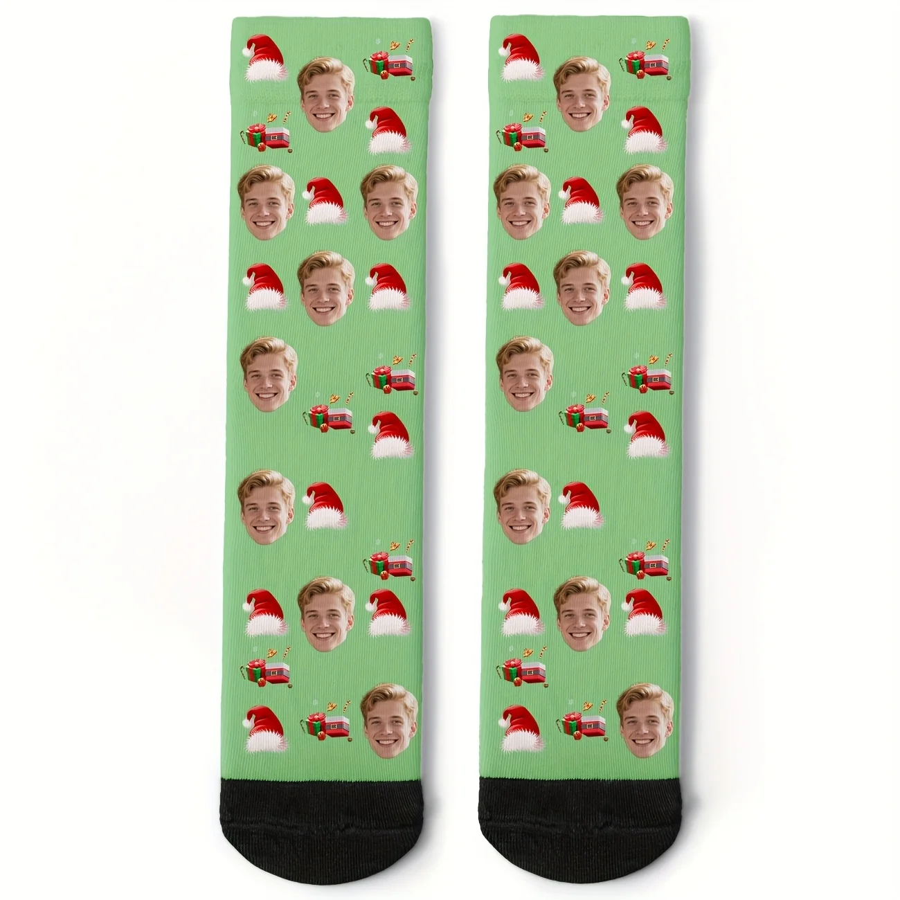 1 pair (single and double packaging) personalized photo couple customized socks-socks with customizable head, printed with your view 5