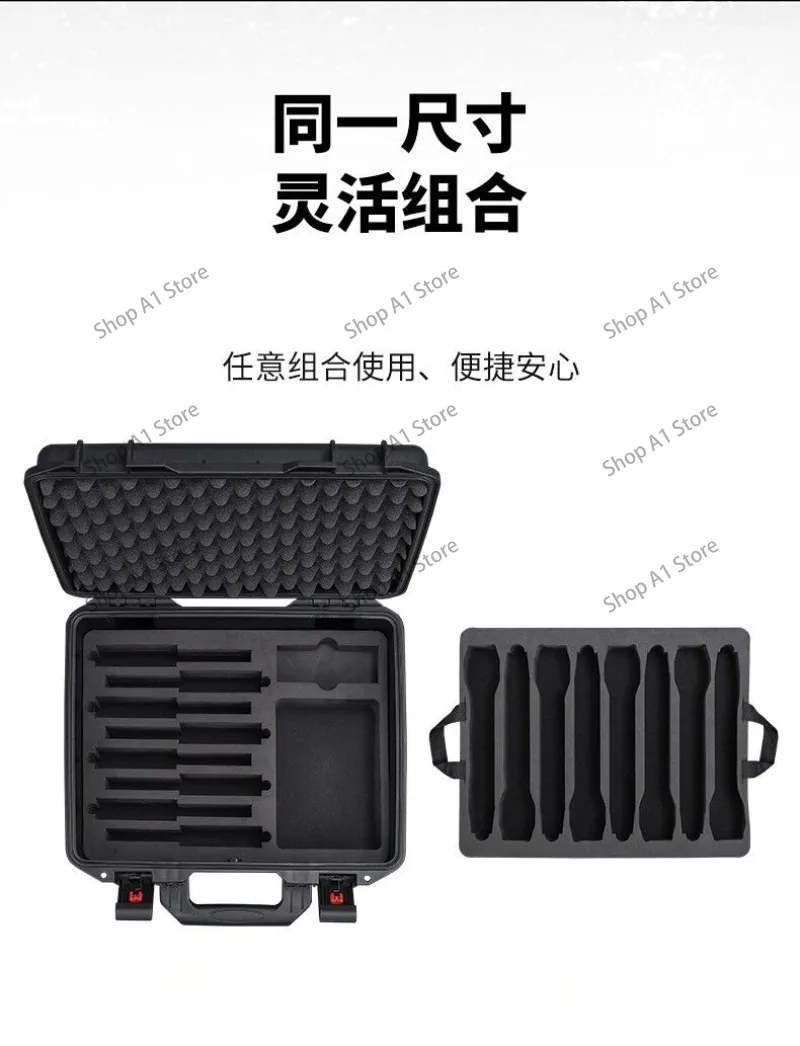801 Combination Storage Box 8 Microphone 8 Fanny Pack Microphone Fanny Pack Headwear Earphone Monitor Performance Plastic