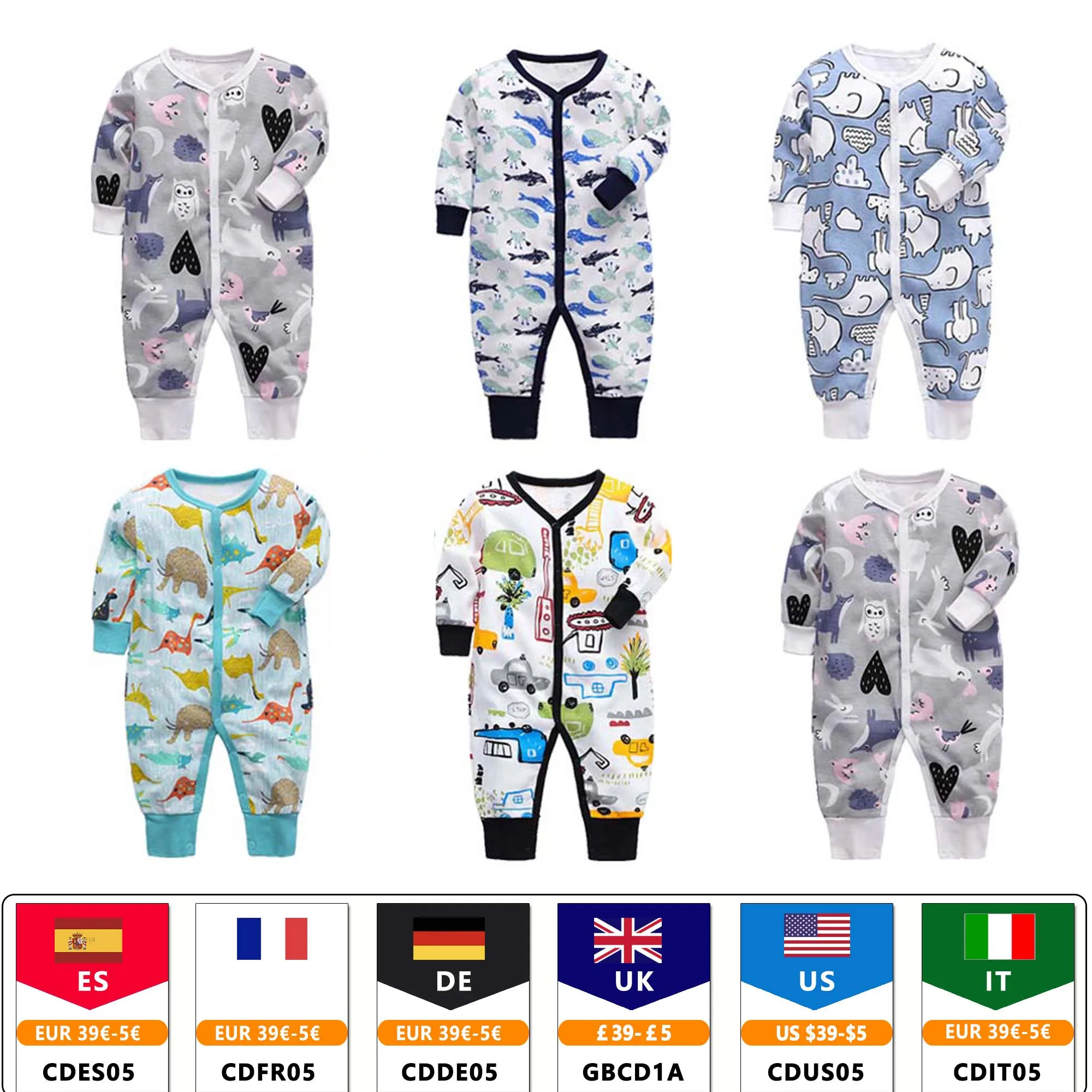 0-24Months Newborn Baby Jumpsuit Summer Clothing Short Sleeved Infant Onesie Cotton Soft Baby Girl Rompers Toddler Costume