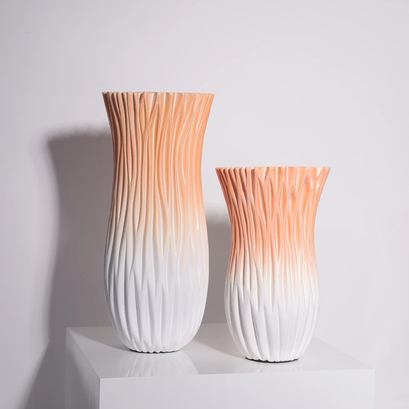 

Interior Accessories Black and White Polka Dot Flower Vase Home Hallway Dried Flower Arrangement Decoration Resin Vase