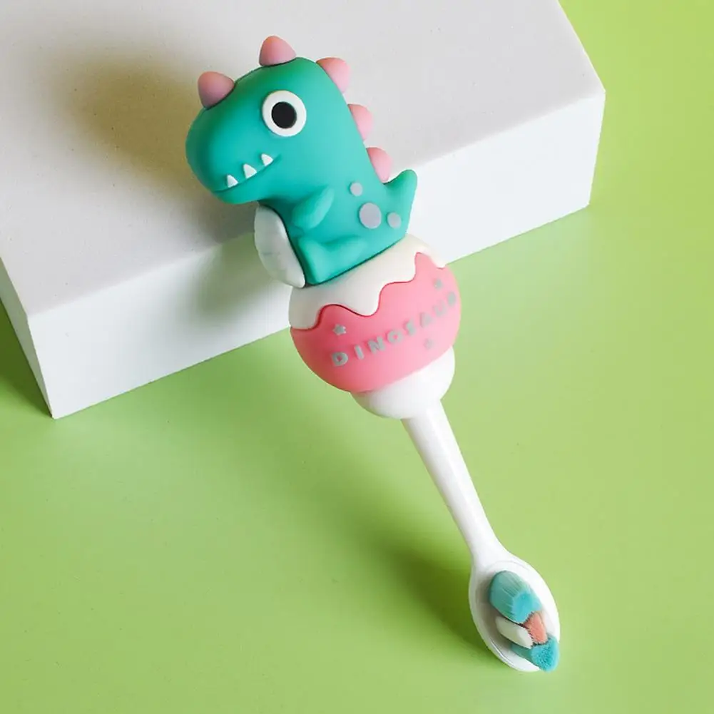 

Infant Toothbrush Lightweight Toddler Toothbrush Portable Dinosaur Durable Colored Deep Cleaning Children Toothbrush