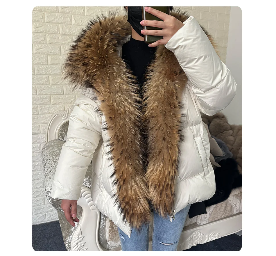 2026 MAOMAOKONG White Duck Down Jacket Winter Women