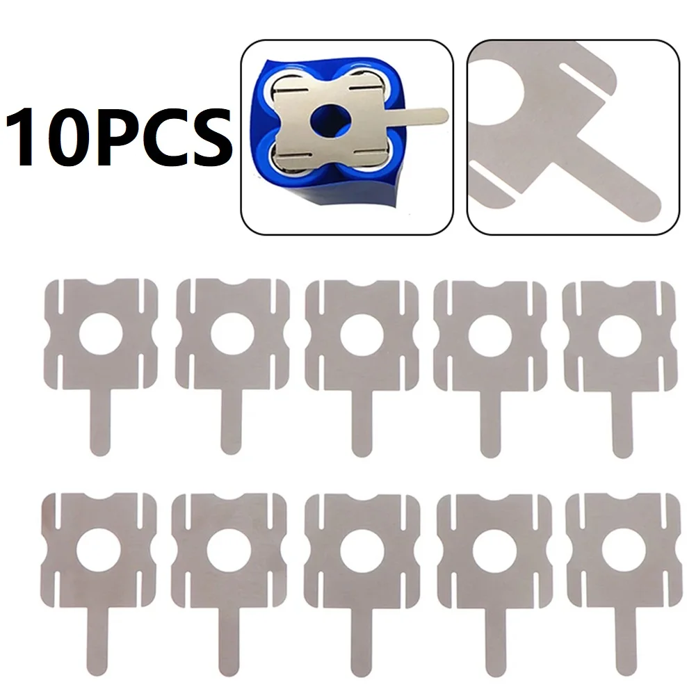 10pcs Nickel Sheets Lithium Pack Replacement Spot Steel U-Shaped Weldability Weldable Welding Nickel 4S Good Gloss