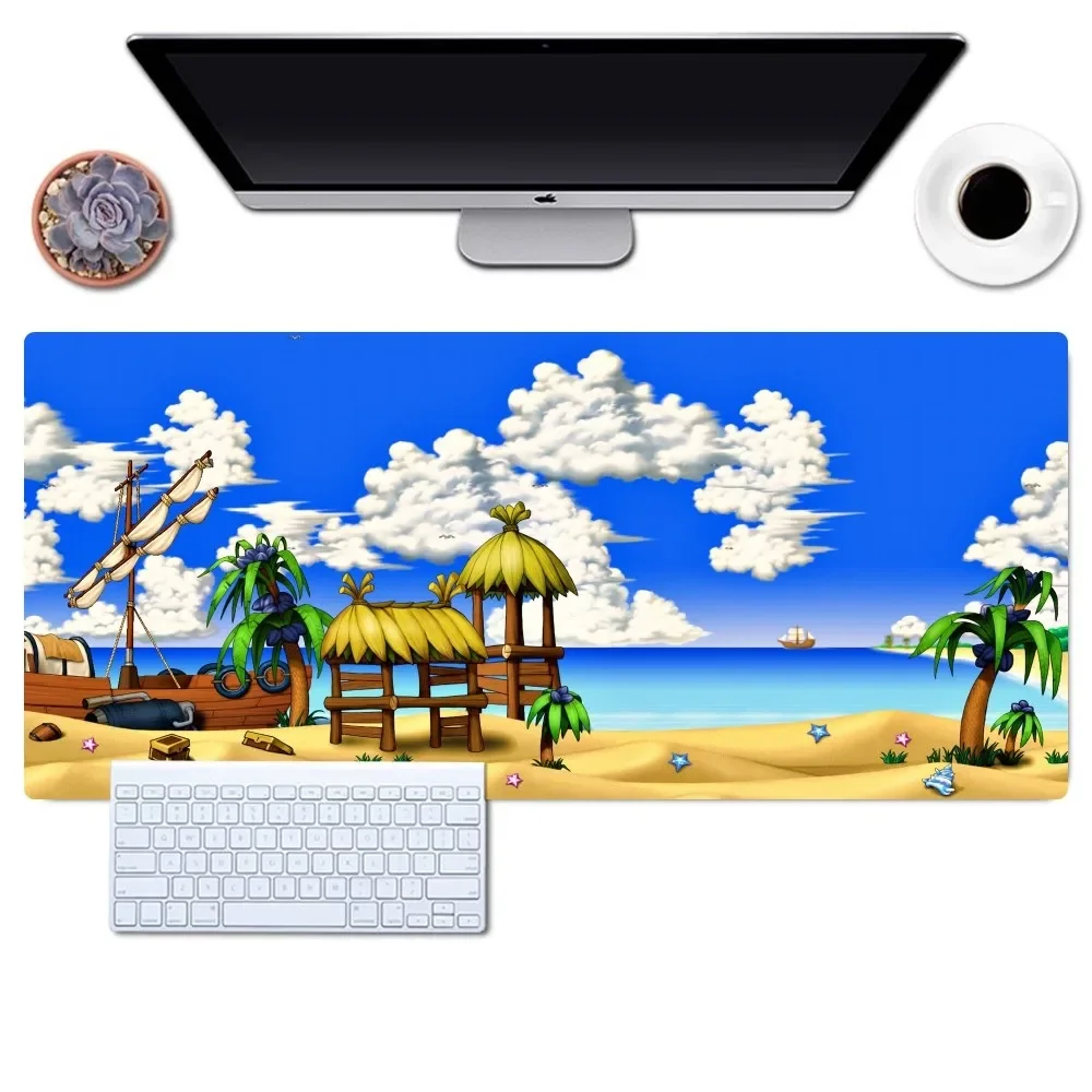 Anime Leather Mouse Pad Game Maplestory Leather Mouse Pad Gaming Office Desk Pads Large for Computer Non-slip Lockedge Mouse Pad