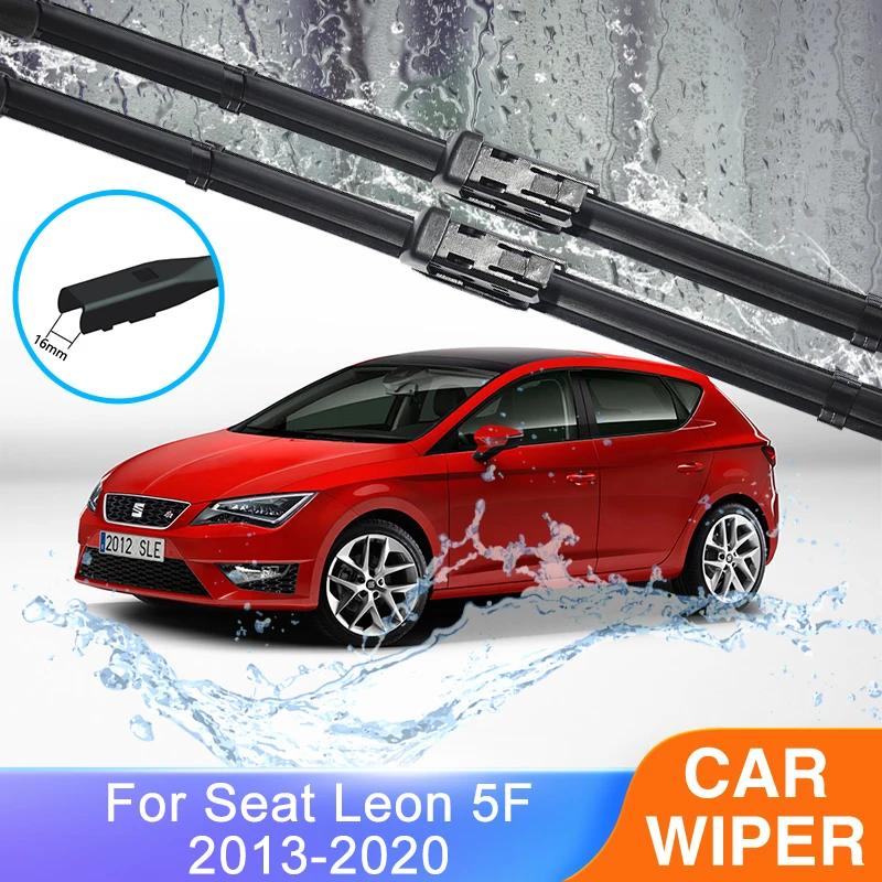 For Seat Leon 5F Mk3 2013~2020 Front Rear Wipers Blades Back Window Wash Brushes Cleaning Hatchback Windshield Car Accessories