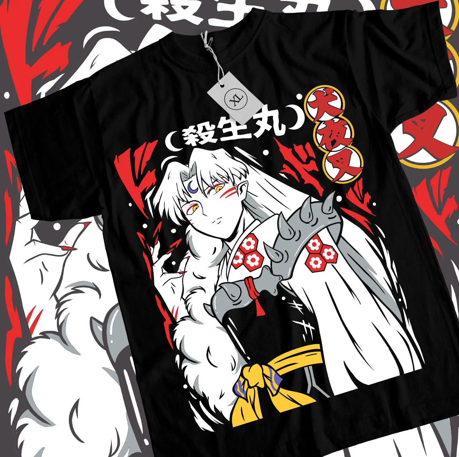 T-shirt Inmkasha Sesshomaru pour filles, Red Moon Inu Yasha, Anime Manga Gifts, Toutes tailles