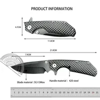 Portable Strider Pocket Folding Knife ALL Steel Handle Multifunction Tactical Outdoor Knives Hunting Knives Rescue Survival Tool