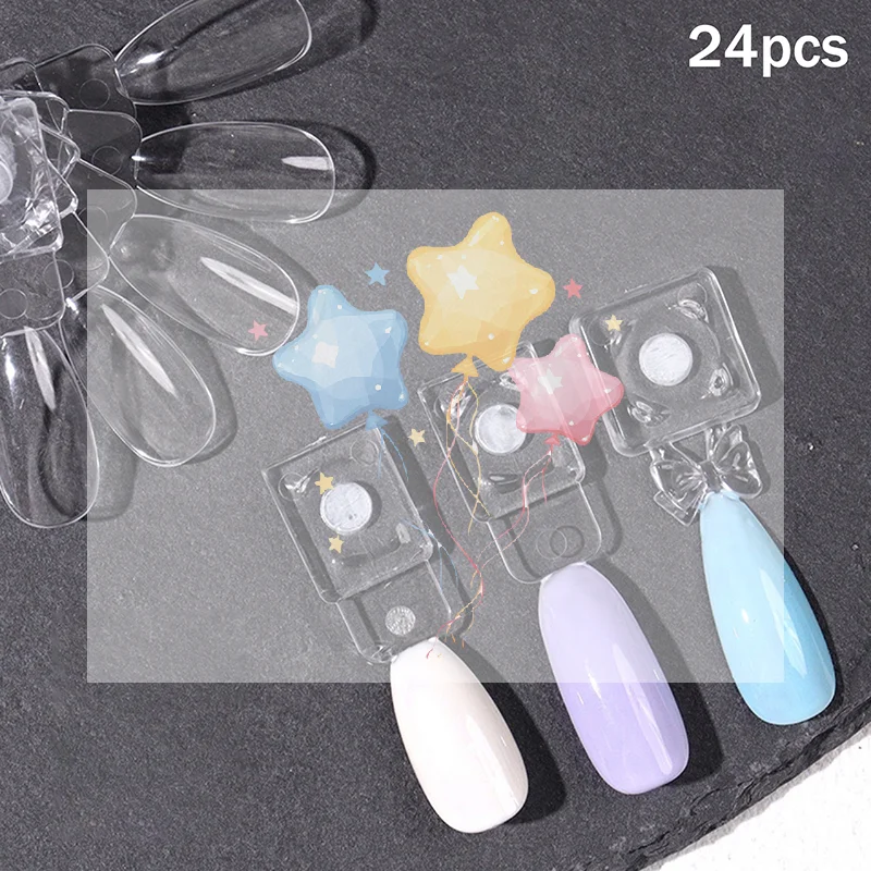 24PCS Polnischen Farbkarte Magnetische Falsche Nagel Spitze Display Klare Farbe Karte Polnischen Gel Stand Bord Nagel Palette Nagel kleber Praxis