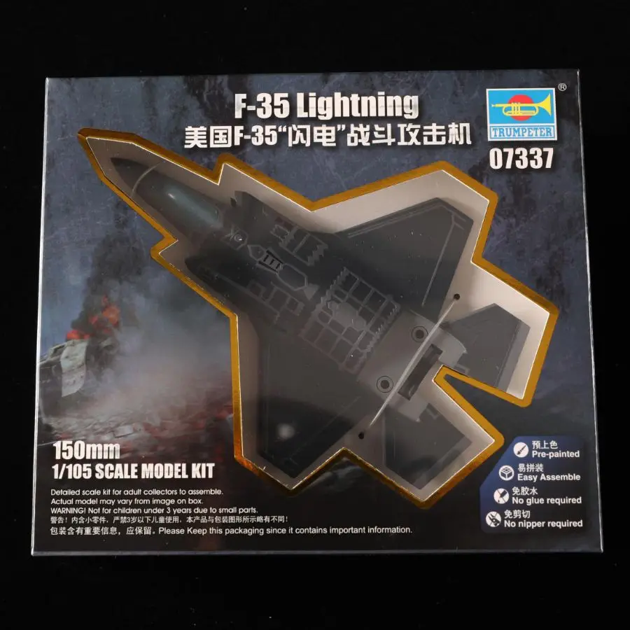 Trumpeter 07337 150MM 1/105 Scale F-35 Lightning Fighter Assembly Model Kit