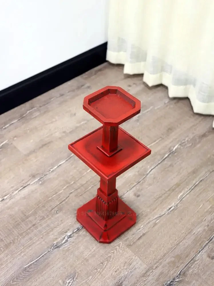 Retro solid wood nostalgic small flower stand soot several modern style decorative racks