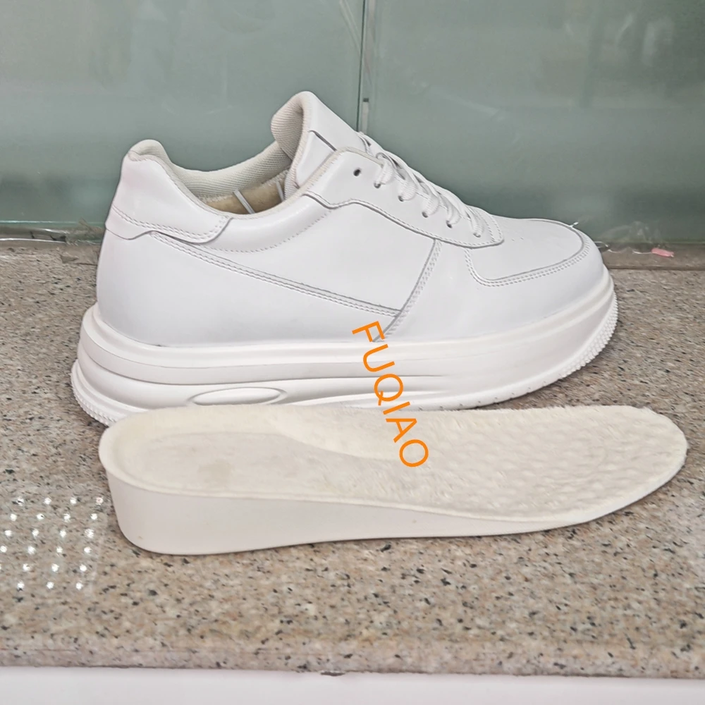 7cm Hidden Lift Couple Sneakers Winter Warm Sports Casual Elevator Shoes Invisible Height Shoes for Men Women Comfor Non-Slip