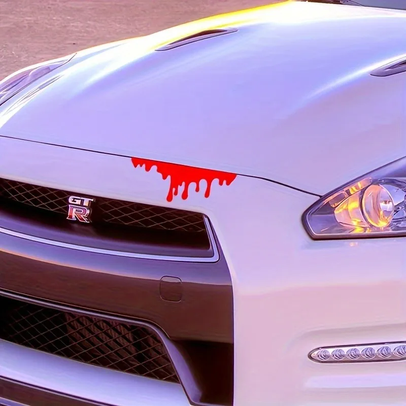 أزياء بقع الدم سيارة ملصق للماء الفينيل مضحك مجنون القط سيارة ملصق اكسسوارات لمازدا كروز بيجو