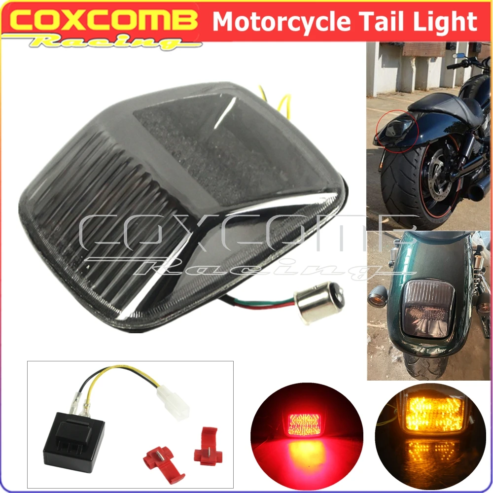 

Motorcycle LED Taillight Brake & Turn Signals Light Integrated Indicator For Harley Deuce All Years V-ROD VROD 2002-11 Stop Lamp